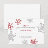 Réponse pour le Mariage d'Hiver Flocon de Neige Ro (Devant / Derrière)