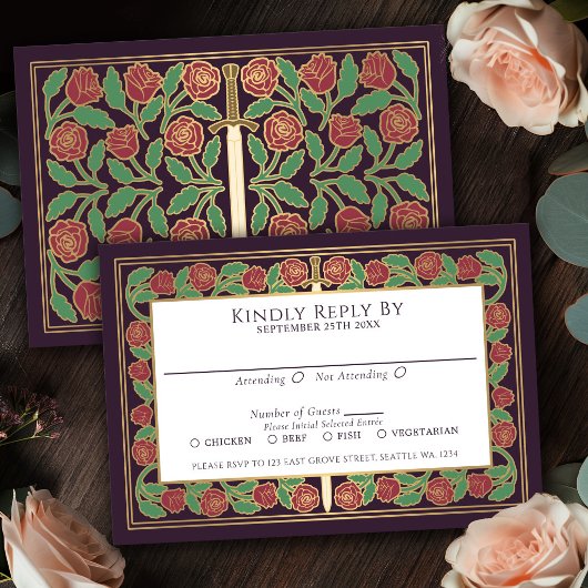 Réponse pour le mariage royal avec épée florale en