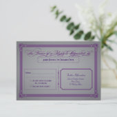 Réponse pour le Mariage Violet Métallique et Gris (Debout devant)