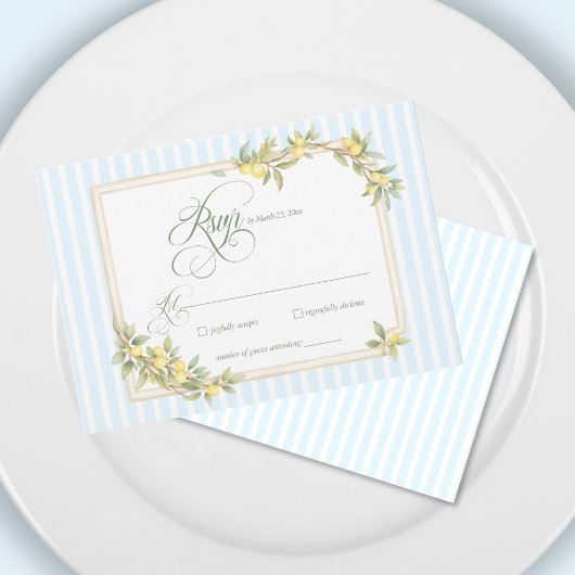 Réponse pour mariage à thème de rayure côtière de