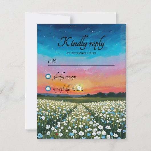 Réponse pour mariage Coucher de soleil crépusculai (Devant)