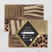 Réponse pour mariage moderne safari jungle glamour (Devant / Derrière)