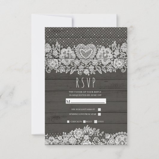 Réponse pour mariage rustique en bois blanc avec d (Devant)