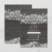 Réponse pour mariage rustique en bois blanc avec d (Devant / Derrière)
