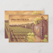 Réponse pour mariage Vintage Retro au vignoble au  (Devant / Derrière)