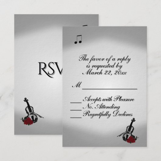 Réponse pour Musique de Violon de Mariage (Devant / Derrière)