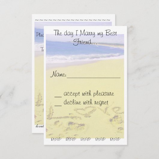 Réponse pour un mariage (Devant / Derrière)