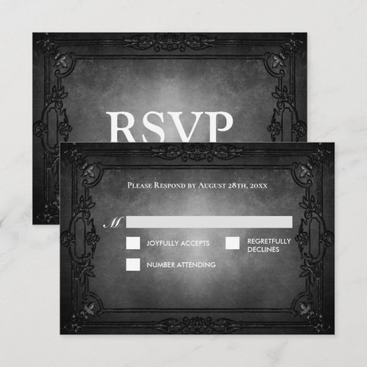 Réponse pour un mariage alternatif Dark Gothic Hal (Devant / Derrière)