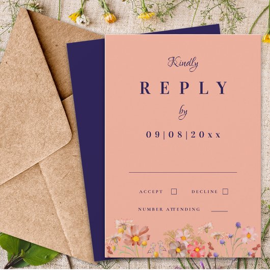 Réponse pour un mariage d'automne avec une marine
