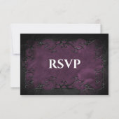 Réponse pour un mariage gothique Halloween violet (Dos)