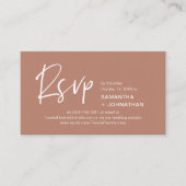 Réponse pour un mariage Invitation moderne pour un (Devant)