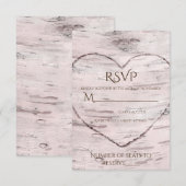 Réponse pour un mariage rustique avec un arbre de  (Devant / Derrière)