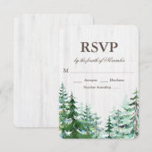 Réponse pour un mariage sous un sapin rustique (Devant / Derrière)