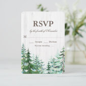Réponse pour un mariage sous un sapin rustique (Debout devant)
