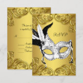 Réponse pour une soirée masquée noire et or (Devant / Derrière)