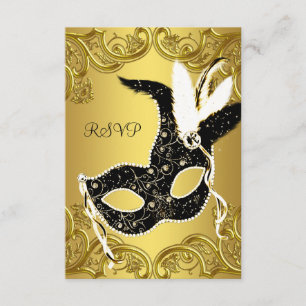Réponse pour une soirée masquée noire et or