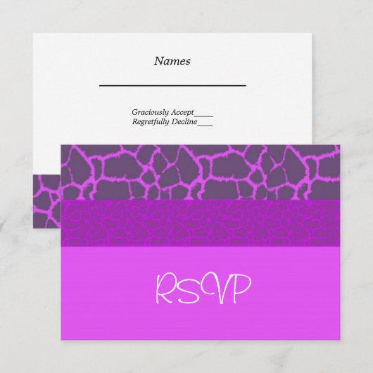Réponse Purple Giraffe Pattern (Devant / Derrière)