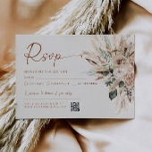 Réponse QR Code pour la carte RSVP de mariage rust