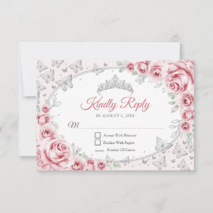 Réponse Quinceanera Argent Rose