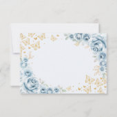 Réponse Quinceanera Bleu Bébé Or (Dos)