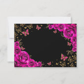 Réponse Quinceanera Or Rose Fuchsia (Dos)