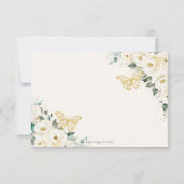 Réponse Quinceañera Princesse Fleurs Or Blanc Ivoi (Dos)