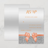 Réponse romantique avec arc de corail et paillette (Devant / Derrière)