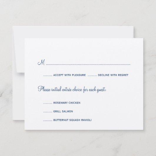 Réponse RSVP à l'enclosure de mariage coquille Sai (Dos)