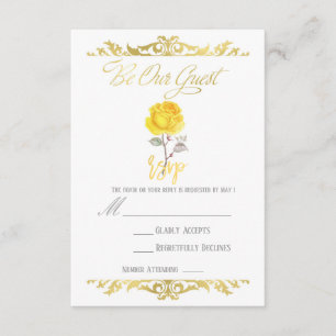 Réponse RSVP à l'événement de la fête Rose Jaune &