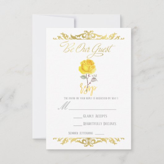 Réponse RSVP à l'événement de la fête Rose Jaune & (Devant)