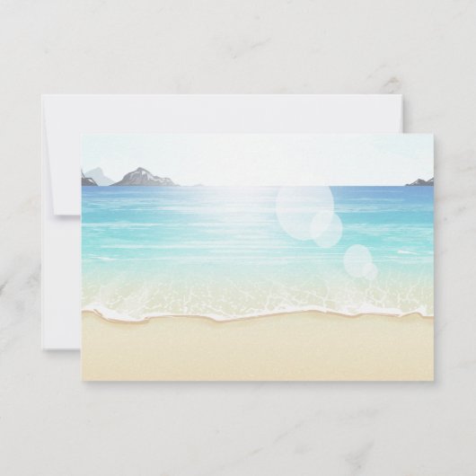 Réponse RSVP à thème Plage (Dos)