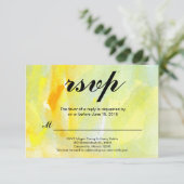 réponse RSVP aquarelle abstraite jaune (Debout devant)