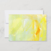 réponse RSVP aquarelle abstraite jaune (Dos)