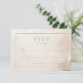 Réponse RSVP aquarelle beige raffiné (Debout devant)