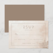Réponse RSVP aquarelle beige raffiné (Devant / Derrière)