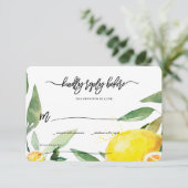 Réponse RSVP aquarelle de citron (Debout devant)