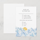 Réponse RSVP Aquarelle Rustique de Montagne (Devant / Derrière)