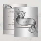 Réponse RSVP argent (Devant / Derrière)