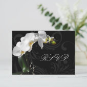 Réponse RSVP assortie à l'orchidée noir et blanc d (Debout devant)