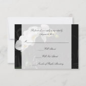 Réponse RSVP assortie à l'orchidée noir et blanc d (Dos)