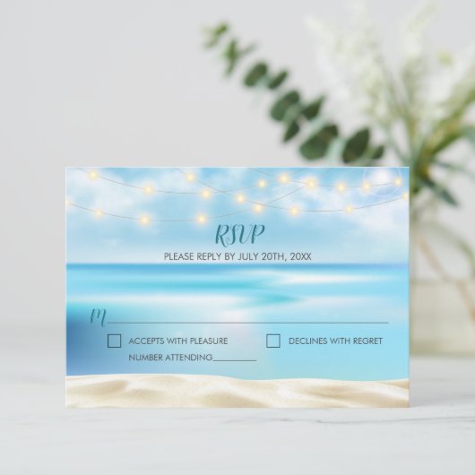 Réponse RSVP aux Lumières de Fée de la Plage Océan (Debout devant)