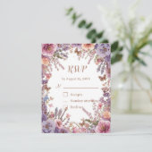 Réponse RSVP avec code QR pour la Lavande Rose Sau (Debout devant)