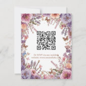Réponse RSVP avec code QR pour la Lavande Rose Sau (Dos)