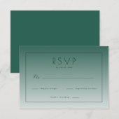Réponse RSVP avec dégradé de sarcelle sophistiqué (Devant / Derrière)