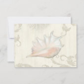 Réponse RSVP Beach Seashell Conch Shell Bois (Dos)