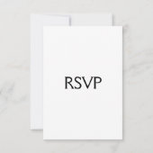 Réponse RSVP blanche simple avec choix de menu Mar (Dos)