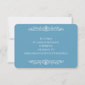 Réponse RSVP Bleu Régence (Dos)