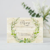 Réponse RSVP BOHO Rustic Forest Leaf Semences Wrea (Debout devant)