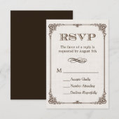Réponse RSVP Cadre Vintage Lin Ivory (Devant / Derrière)