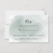Réponse RSVP calligraphie vert et blanc (Devant)